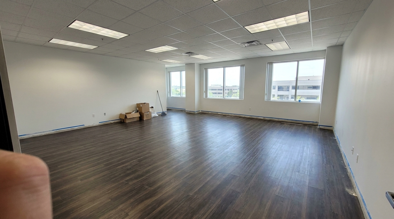 New commercial flooring — after