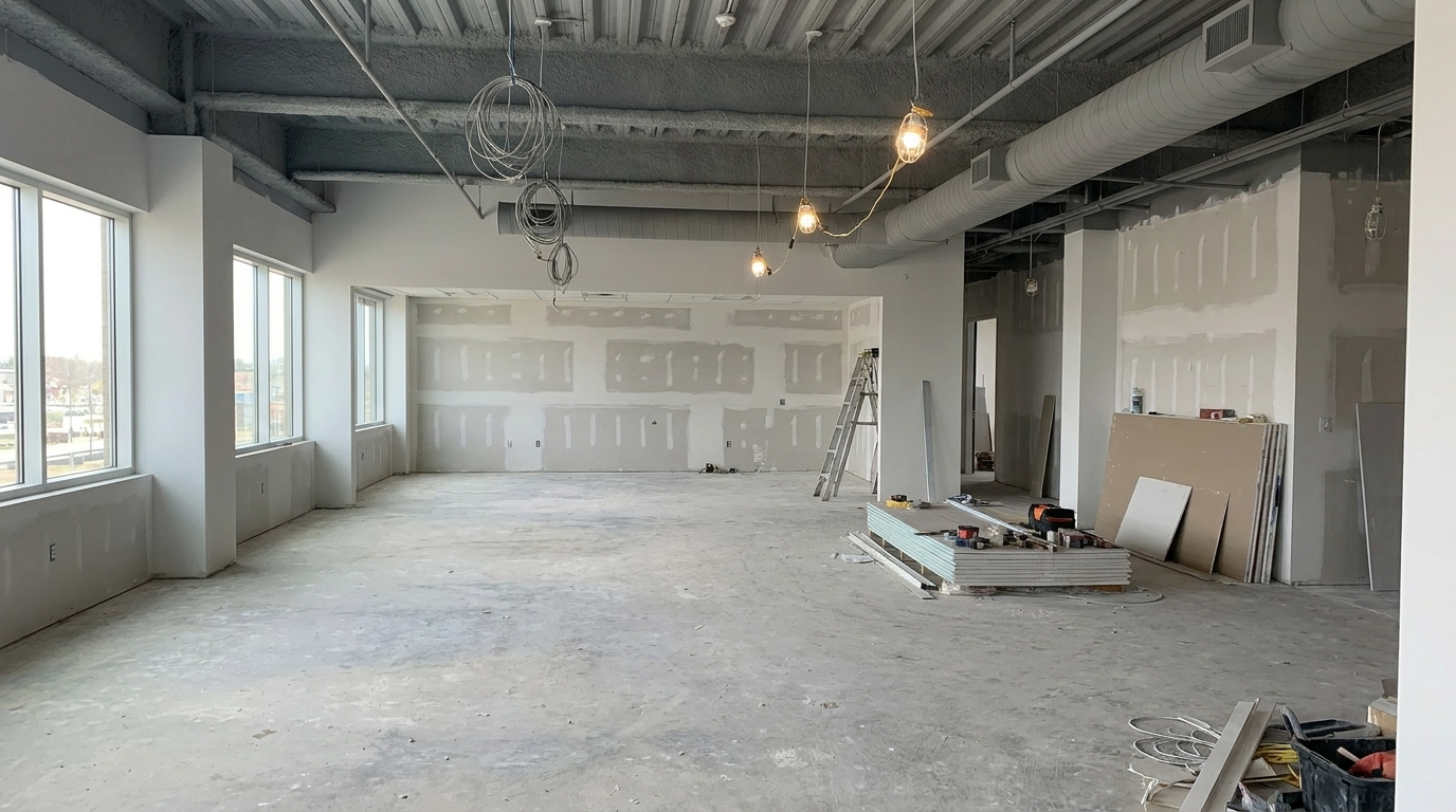 Empty shell space — before