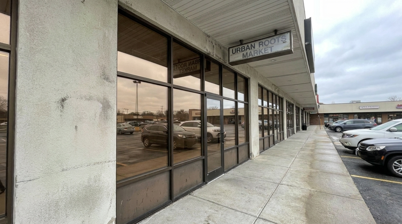 Dated storefront — before