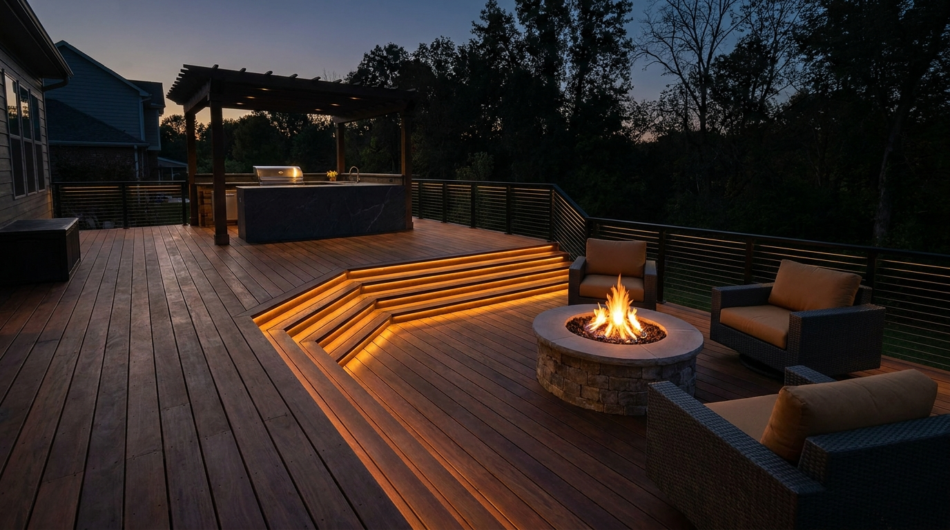 Deck and patio